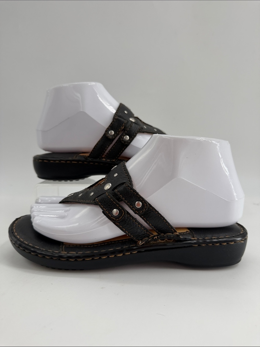Born Studded Leather Sandals Brown Women's Size US 6